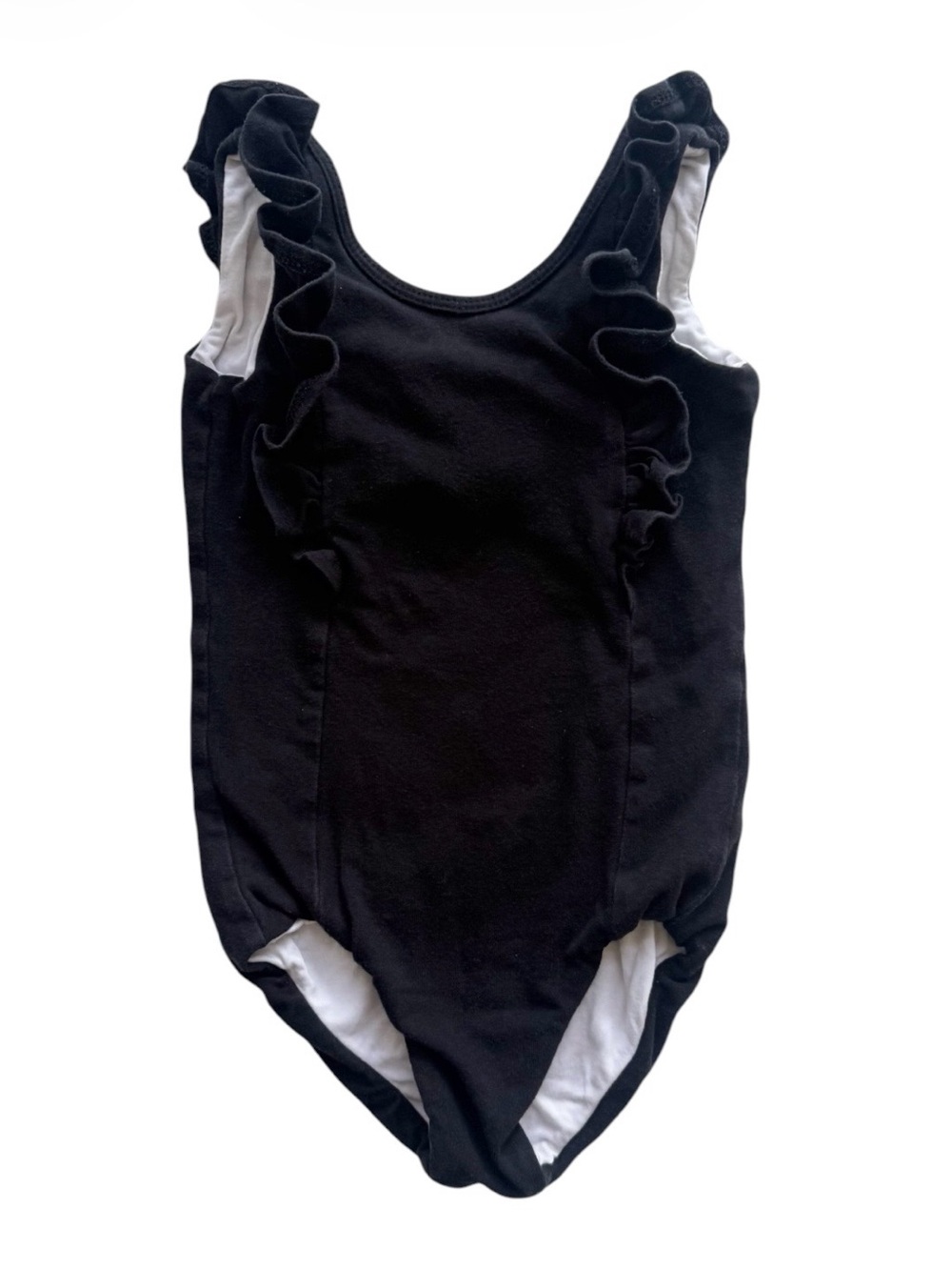 Remie Girl Ruffle Leotard Size 4 Black